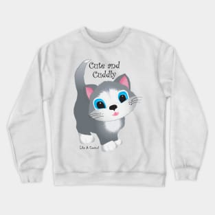 Cat - Cuddly and Cute Like A Cactus Crewneck Sweatshirt